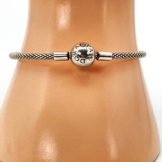Pandora Sterling Silver Mesh Bracelet With Pandora Clasp