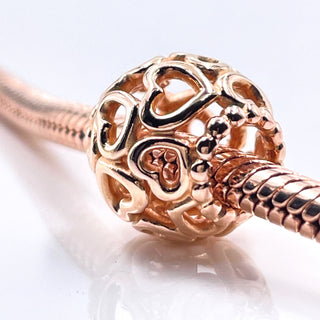 PANDORA ROSE Hearts All Over 14K Rose Gold-Plated Sterling Silver Charm