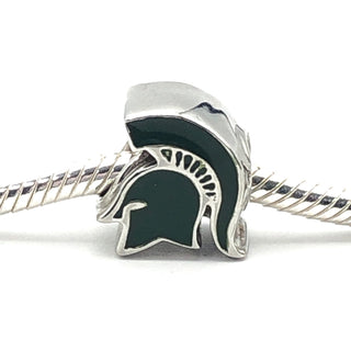 STONE ARMORY Michigan State Spartan Bead Charm And Stainless Steel