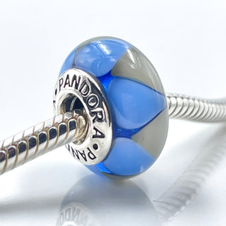 Pandora Captivating Blue Sterling Silver Charm Murano Glass Bead