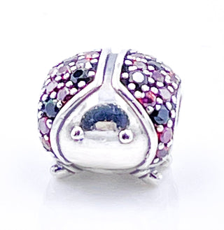 PANDORA Sparkling Ladybug Sterling Silver Charm With Red And Black Zirconia