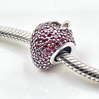 PANDORA Pave Strawberry Sterling Silver Fruit Charm With Red Zirconia