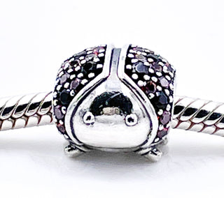 PANDORA Sparkling Ladybug Sterling Silver Charm With Red And Black Zirconia