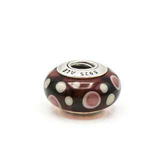 Pandora Purple Bubbles Murano Glass Sterling Silver Charm Bead