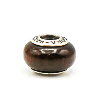 PANDORA Acapu Wood Sterling Silver Charm Bead