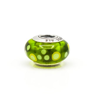 Pandora Green Bubbles Murano Glass Sterling Silver Charm Bead