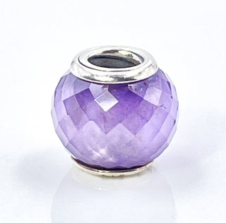 PANDORA Petite Facets Sterling Silver Charm With Purple Zirconia