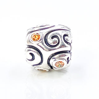 PANDORA Day Dream Sterling Silver Charm With Amber Cubic Zirconia