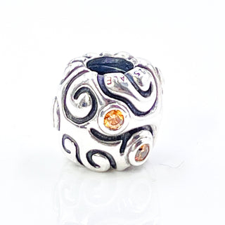 PANDORA Day Dream Sterling Silver Charm With Amber Cubic Zirconia