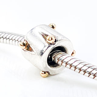 PANDORA Drum Sterling Silver Charm With 14K Gold