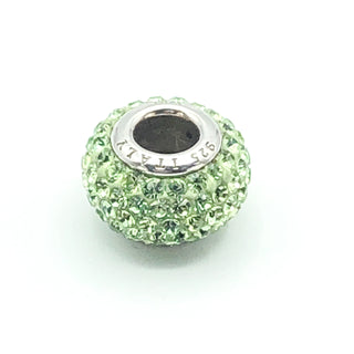 Michael Anthony Jewelers (MA 925 Italy) Sterling Silver Green Pave Swarovski Crystals Charm