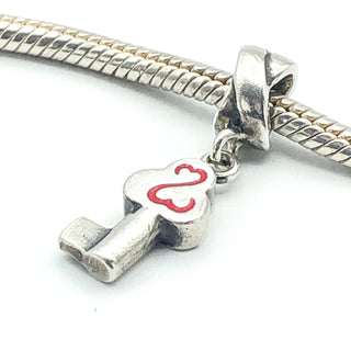Kay Jewelers CHARMED MEMORIES Sterling Silver Open Heart Key Dangle Charm