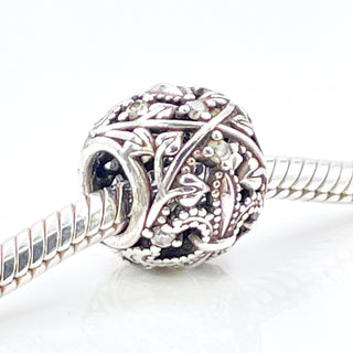 PANDORA Fleur De Lis Sterling Silver Charm With Zirconia