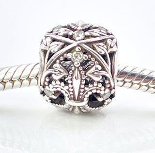 PANDORA Fleur De Lis Sterling Silver Charm With Zirconia