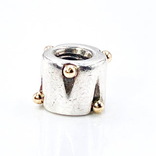 PANDORA Drum Sterling Silver Charm With 14K Gold