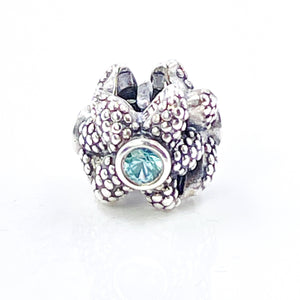 Pandora Sea Star Sterling Silver Charm Nautical Bead With Synthetic Blue Spinel
