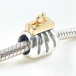 PANDORA Purse With Gold Clutch Sterling Silver Charm