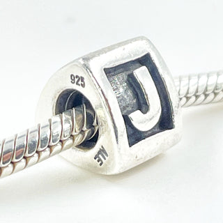 PANDORA Alphabet Letter "J" Sterling Silver Charm