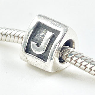 PANDORA Alphabet Letter "J" Sterling Silver Charm