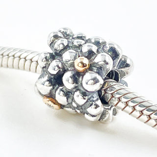 PANDORA Diamond Daisy Sterling Silver Charm With 14K Gold And Diamonds