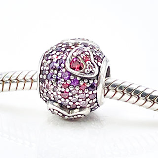 PANDORA Asymmetric Hearts of Love Sterling Silver Charm