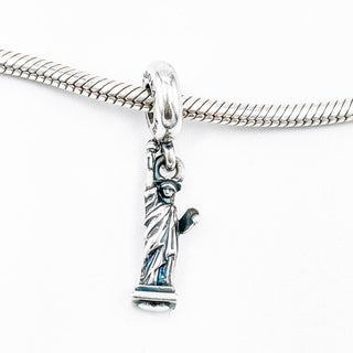 PANDORA Statue of Liberty Sterling Silver Charm New York United States National Icon Travel Bead