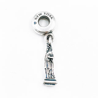 PANDORA Statue of Liberty Sterling Silver Charm New York United States National Icon Travel Bead