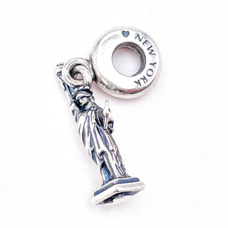 PANDORA Statue of Liberty Sterling Silver Charm New York United States National Icon Travel Bead