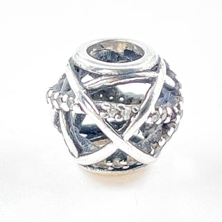 PANDORA Galaxy Sterling Silver Openwork Charm With Clear Zirconia