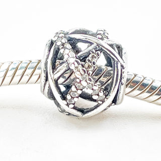 PANDORA Galaxy Sterling Silver Openwork Charm With Clear Zirconia