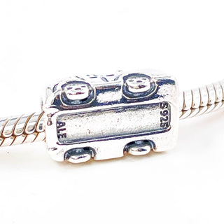 PANDORA Taxi Sterling Silver Charm Travel Bead With Yellow Enamel