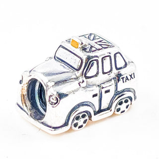 PANDORA Taxi Sterling Silver Charm Travel Bead With Yellow Enamel