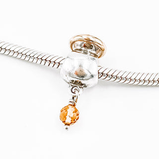 PANDORA Buttercup Sterling Silver Dangle Charm With 14k Gold, Citrine And Cubic Zirconia