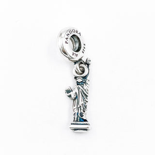 PANDORA Statue of Liberty Sterling Silver Charm New York United States National Icon Travel Bead