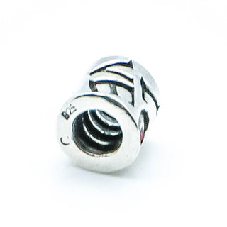 CHAMILIA LOVE Sterling Silver Charm Bead With Red Cubic Zirconia