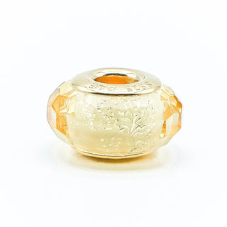 PANDORA Shine ™ Golden Faceted Murano Glass Charm With 18K Gold Plated Core