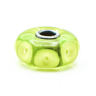 TROLLBEADS Lime Glass Bead Sterling Silver Core Charm