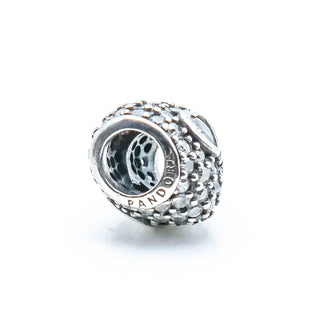 PANDORA In My Heart Sterling Silver Charm With Clear Zirconia