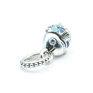 Pandora Blue Scaled Sterling Silver Fish Dangle