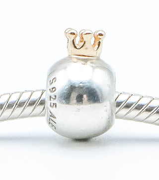 PANDORA King Crown Sterling Silver Charm With 14K Gold King Crown