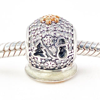 Pandora Limited Edition 2015 Black Friday Wonderland Charm With Clear Pavé Zirconia and 14K Gold Snowflake