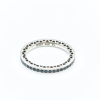 aPANDORA Light Blue Radiant Hearts of PANDORA 6-Inch Sterling Silver Ring