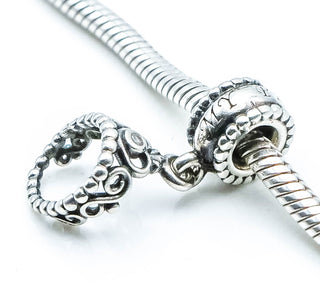PANDORA My Princess Tiara Crown Sterling Silver Dangle Charm With Clear Zirconia