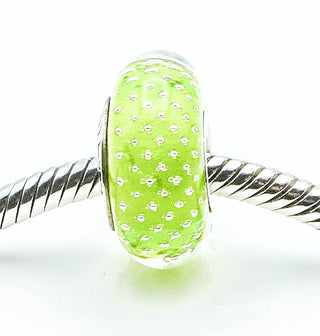 CHAMILIA Mystic Collection Lime Murano Glass Bead With Sterling Silver Core