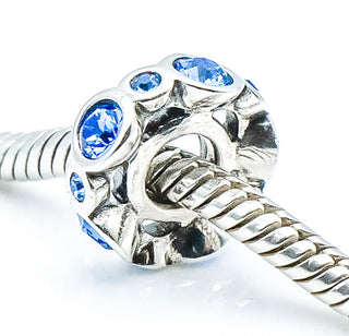 CHAMILIA September Birthstone Jewels Sterling Silver Charm With Blue Cubic Zirconia
