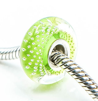 CHAMILIA Mystic Collection Lime Murano Glass Bead With Sterling Silver Core