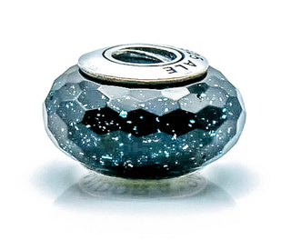 PANDORA Fascinating Iridescence Blue Murano Glass Sterling Silver Charm