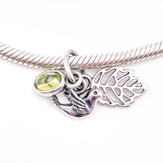 PANDORA Forest Trinity Sterling Silver Pendant With Peridot