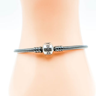 Pandora Oxidized Sterling Silver Bracelet With Pandora Barrel Clasp