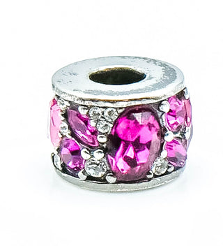 CHAMILIA Mosaic Pink Multi Sterling Silver Charm With Pink Swarovski Crystals
